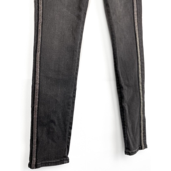 Levi's 721 High Rise Skinny Black Beaded Premium Denim Jeans in Glam Nights - 27 - Picture 6 of 11